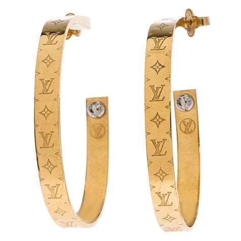 louis vuitton earring men|Louis Vuitton gold hoop earings.